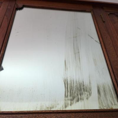 Antique Mirror Wall Cabinet with Towel Holder 20x28x5.5