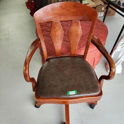 Bassett Wood Office Desk Swivel Chair