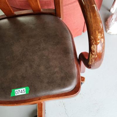 Bassett Wood Office Desk Swivel Chair
