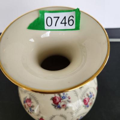 Hertel Jacob & Co. Porcelain Vase Rose Decor Germany