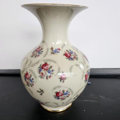 Hertel Jacob & Co. Porcelain Vase Rose Decor Germany