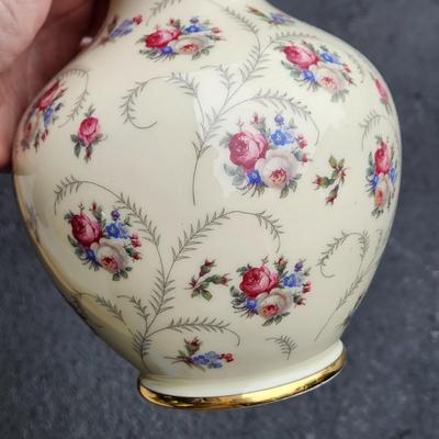 Hertel Jacob & Co. Porcelain Vase Rose Decor Germany