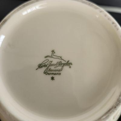 Hertel Jacob & Co. Porcelain Vase Rose Decor Germany