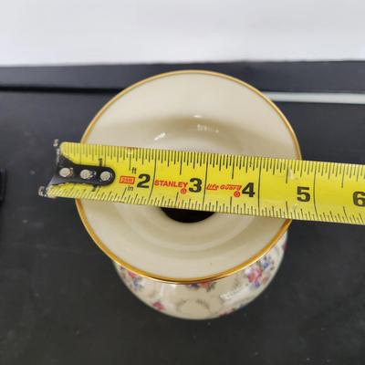 Hertel Jacob & Co. Porcelain Vase Rose Decor Germany