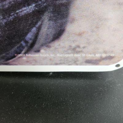 Vintage 2002 Bud Light Tim McGraw Metal Advertising Sign Barware