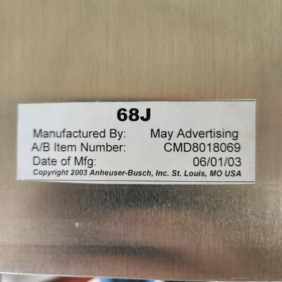 Vintage 2002 Bud Light Tim McGraw Metal Advertising Sign Barware