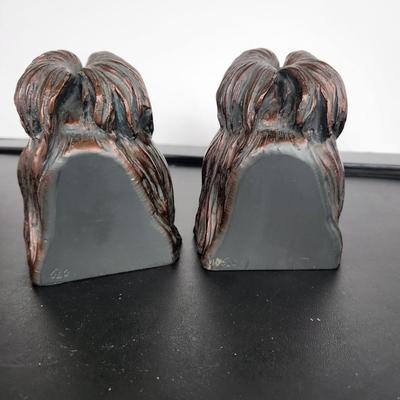 Pair of Heavy Dog Bookends Terries