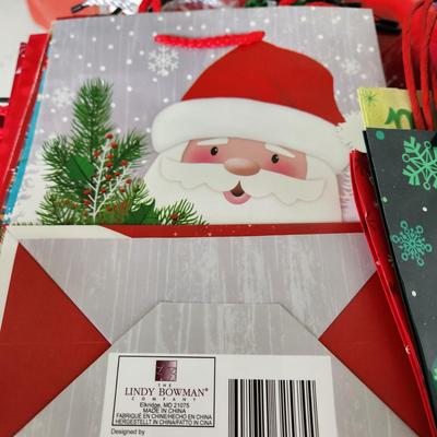 Large Lot of Lindy Bowman Holiday Christmas Gift bags New Stock in Large Tote