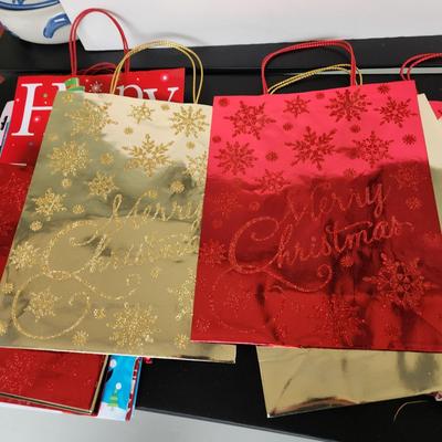 Large Lot of Lindy Bowman Holiday Christmas Gift bags New Stock in Large Tote