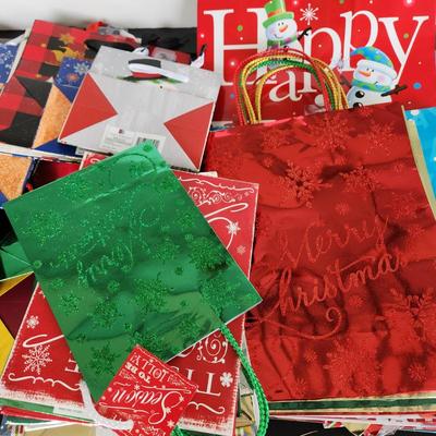 Large Lot of Lindy Bowman Holiday Christmas Gift bags New Stock in Large Tote