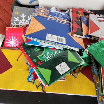 Large Lot of Lindy Bowman Holiday Christmas Gift bags New Stock in Large Tote