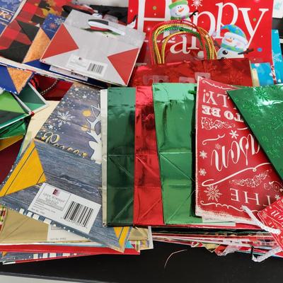 Large Lot of Lindy Bowman Holiday Christmas Gift bags New Stock in Large Tote