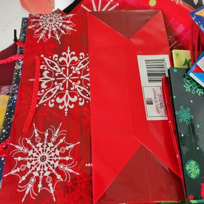 Large Lot of Lindy Bowman Holiday Christmas Gift bags New Stock in Large Tote