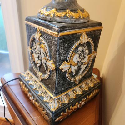 1 Ornate Table Lamp Cherubs Angels