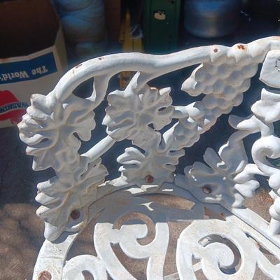 ORNATE WROUGHT IRON PATIO BENCH