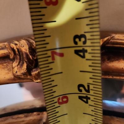 Vintage Heavy Arched Double Wood Framed Mirror 24"x43"