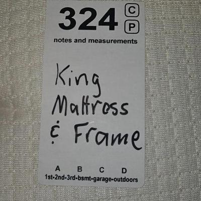 King size mattress and bed frame