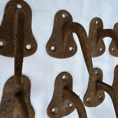 Antique Cast Iron Single Pointed Hooks (11)