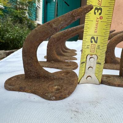 Antique Cast Iron Single Pointed Hooks (11)