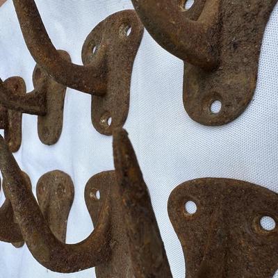 Antique Cast Iron Single Pointed Hooks (11)