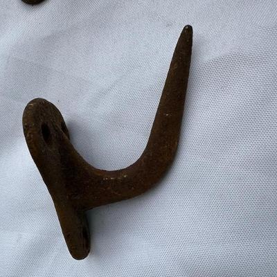 Antique Cast Iron Single Pointed Hooks (11)