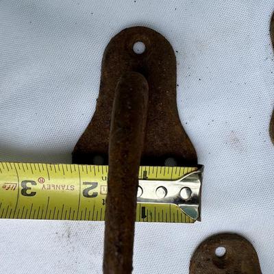 Antique Cast Iron Single Pointed Hooks (11)