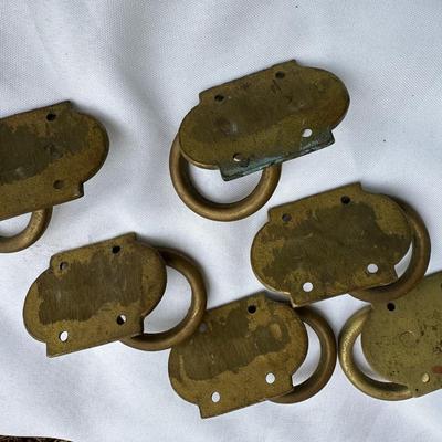 Vintage Brass Drawer/Cabinet Pulls (6)