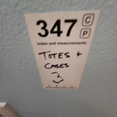 Totes and 2 cases