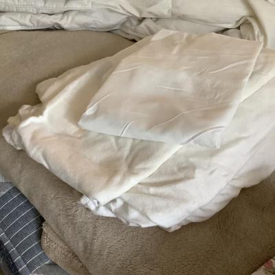 King size sheet & down comforter lot
