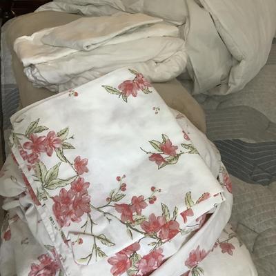 King size sheet & down comforter lot