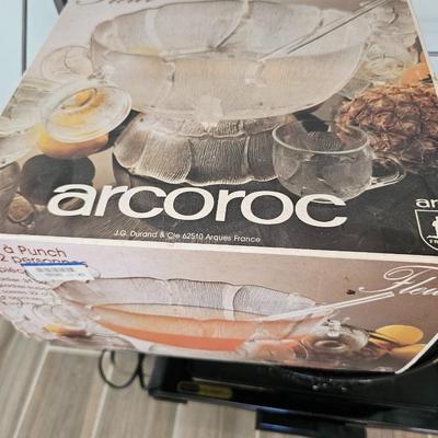 Metal Bakers Rack, punch bowl, griddle and more