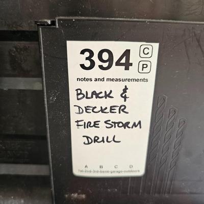 Black and Decker Fire Storm Drill in case