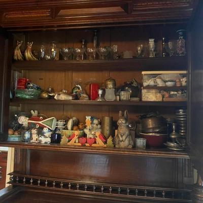 Antique Henry II Hunt Cabinet Sideboard / Buffet