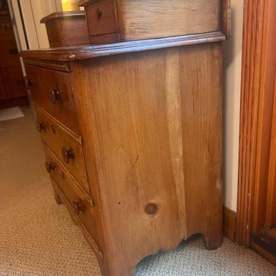 Antique Pine Childâ€™s Small Chest of Drawers