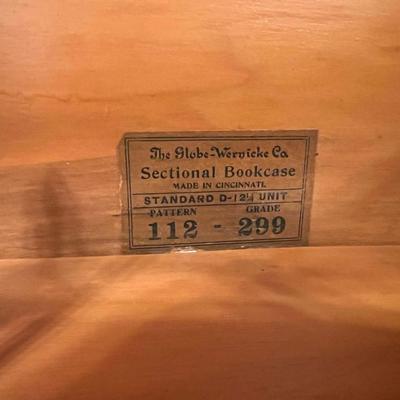 Cincinnati Globe-Wernicke Tiger Oak Sectional Bookcase D 12 1/4 Grade 299