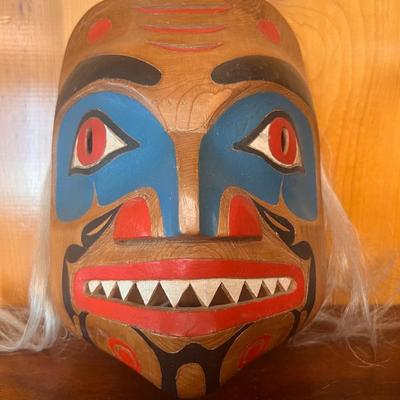 Dalbert (Alex) Weir (b. 1939-40, Haida Gwaii), Haida Woman Shark + Frog Mask