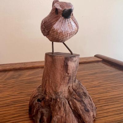 Signed Dated Carved Wood Bird “Randy Whaley, 09”