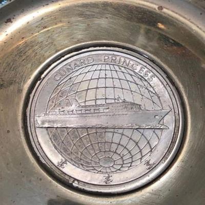 Vintage Cunard Princess Souvenir Coin Dish 5-1/4â€ Diameter Preowned from an Estate.