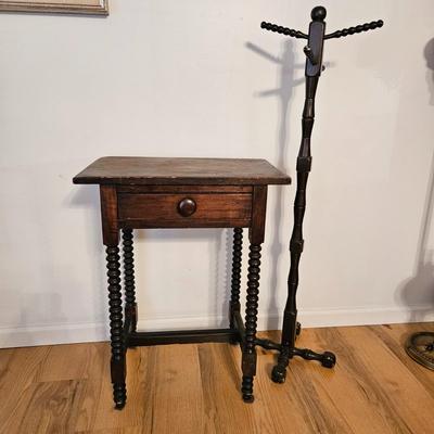 Solid Wood Side Table and Coat Tree (UD-DW)