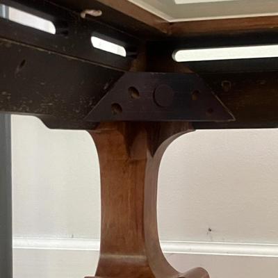 Wooden Coffee Table with Beveled Glass Top (D-MG)