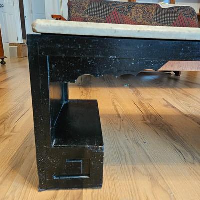 Wooden Coffee Table with a Marble Top (UD-DW)