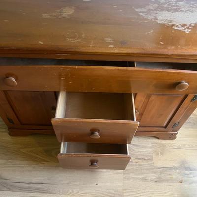 Wooden Three Dovetailed Drawer Cabinet (D-MG)