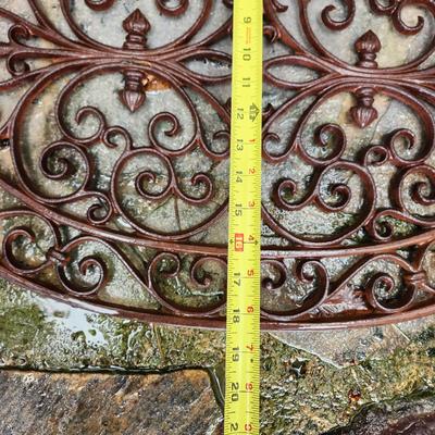 Heavy Metal oval scroll door mat