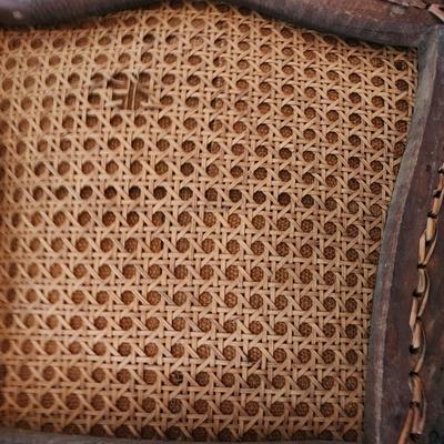 PAIR Antique Needlepoint Seat Chairs