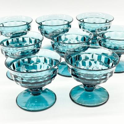 COLONY ~ Whitehall Riviera Blue ~ (14) Piece Assorted Glass Set
