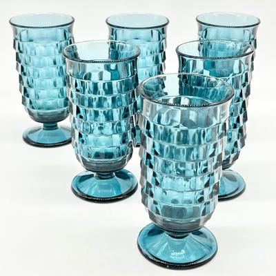 COLONY ~ Whitehall Riviera Blue ~ (14) Piece Assorted Glass Set