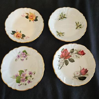 Assorted Floral China Pieces by Staffordshire, Crownford, & Princess House (LR-DW)