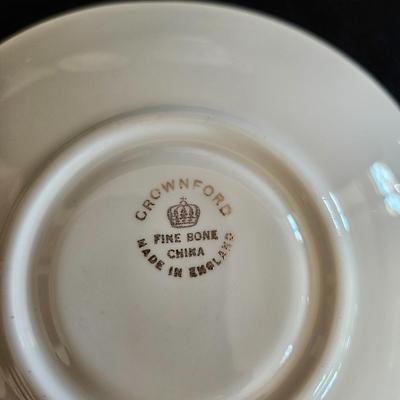 Assorted Floral China Pieces by Staffordshire, Crownford, & Princess House (LR-DW)