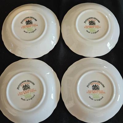 Assorted Floral China Pieces by Staffordshire, Crownford, & Princess House (LR-DW)