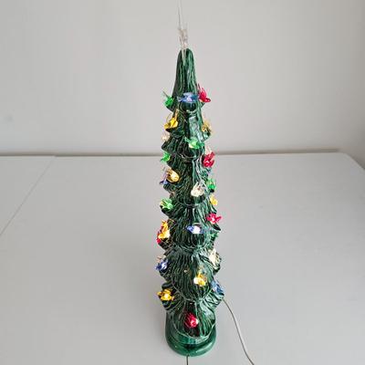 Oblong Ceramic Mantel Christmas Tree (UC-JS)
